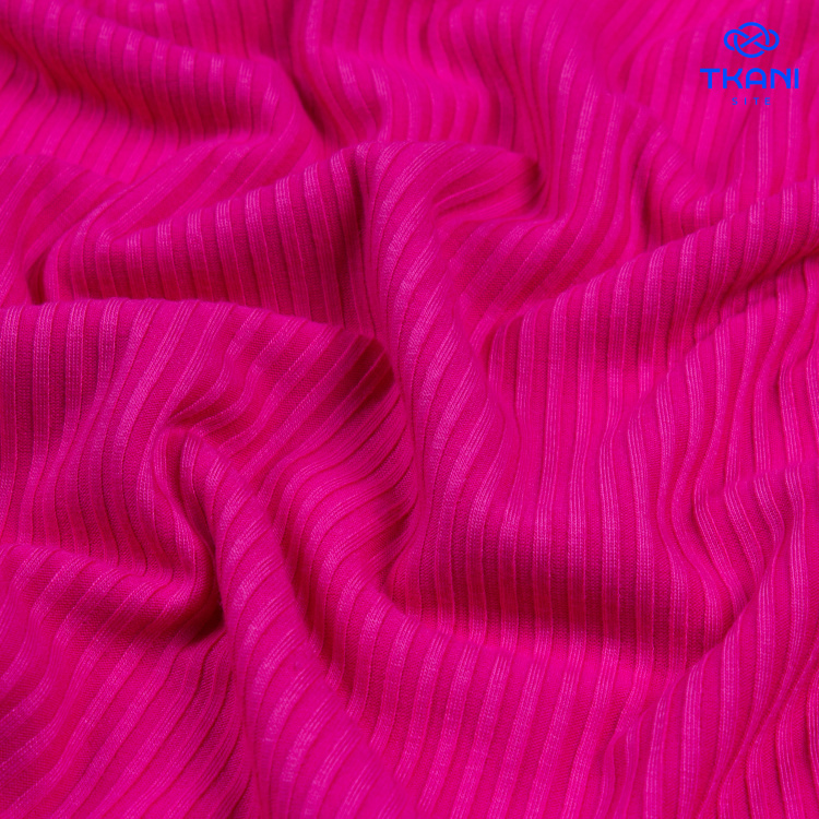 7053. Трикотажное полотно. Лапша. Маджента. - фото 1