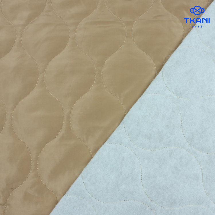 4077. Курточная стежка на синтепоне. Бежевый - фото 2