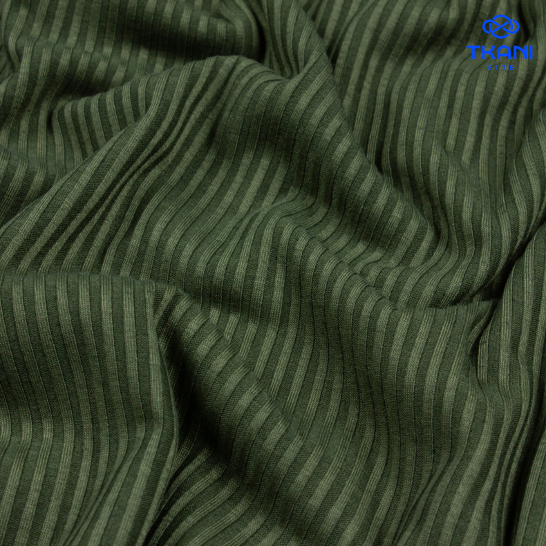 7054. Трикотажное полотно. Лапша. Хаки. от Tkani.site