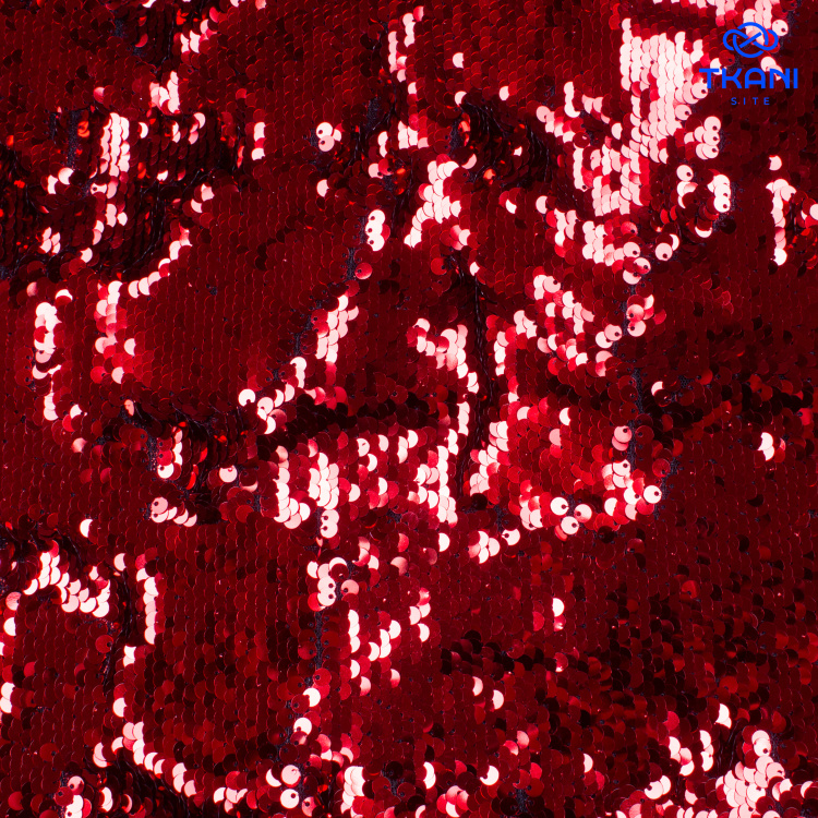 4088. Пайетки двусторонние. Красный. Уценка!!! - фото 1