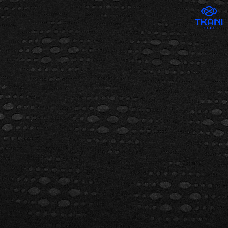 4096. Трикотажное полотно. Деворе. Черный от Tkani.site