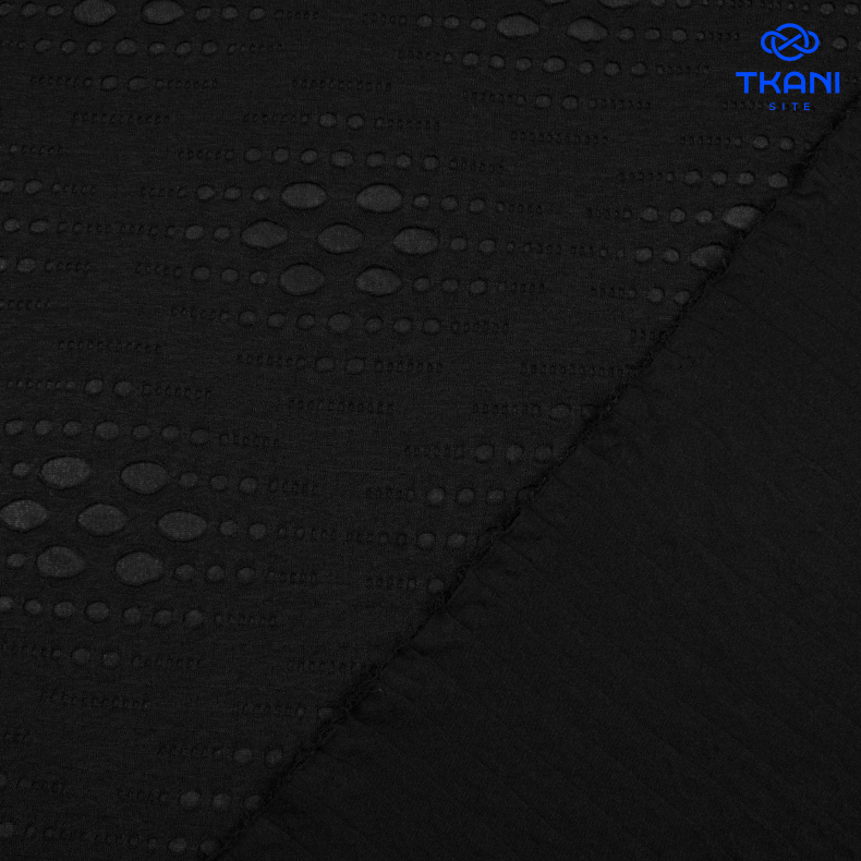 4096. Трикотажное полотно. Деворе. Черный от Tkani.site