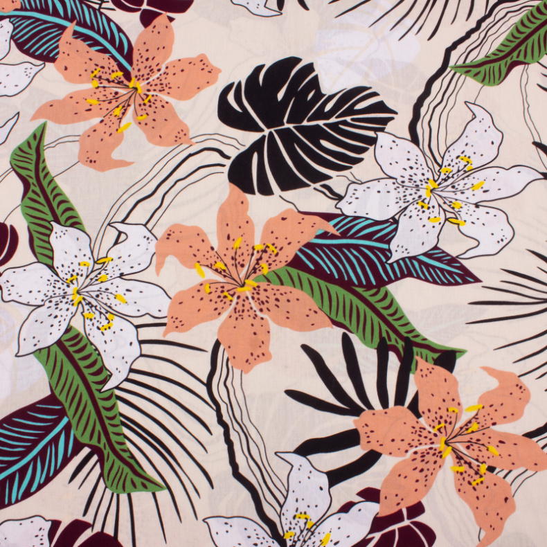 4144. Конкурс!!! Поплин. Хлопок. Принт от Tkani.site