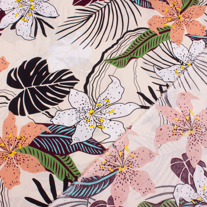 4144. Конкурс!!! Поплин. Хлопок. Принт от Tkani.site