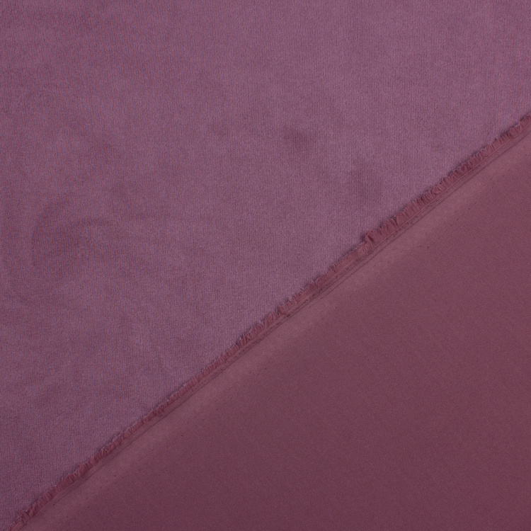 4171. Замша на трикотаже. Пыльная роза - фото 2