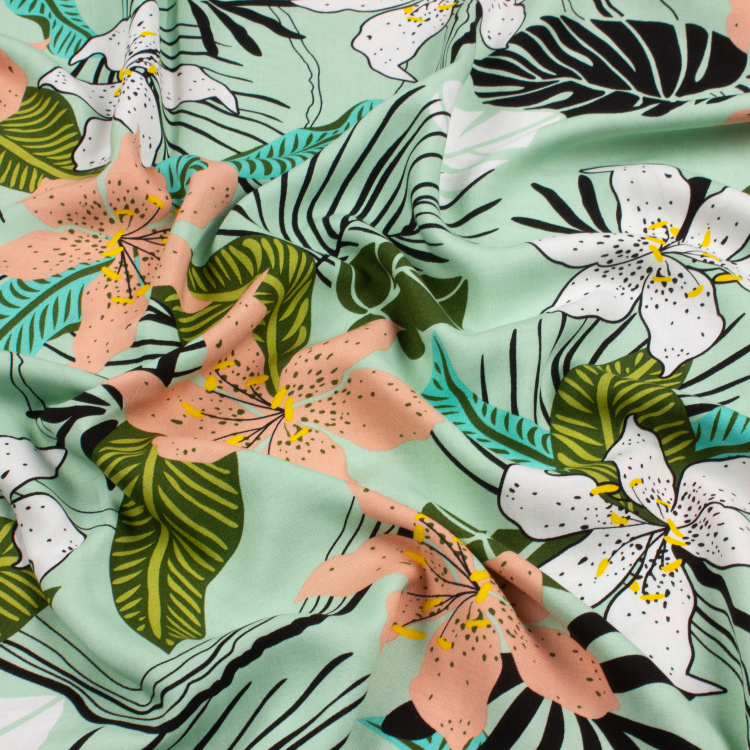 4178. Штапель. Вискоза. Принт - фото 2