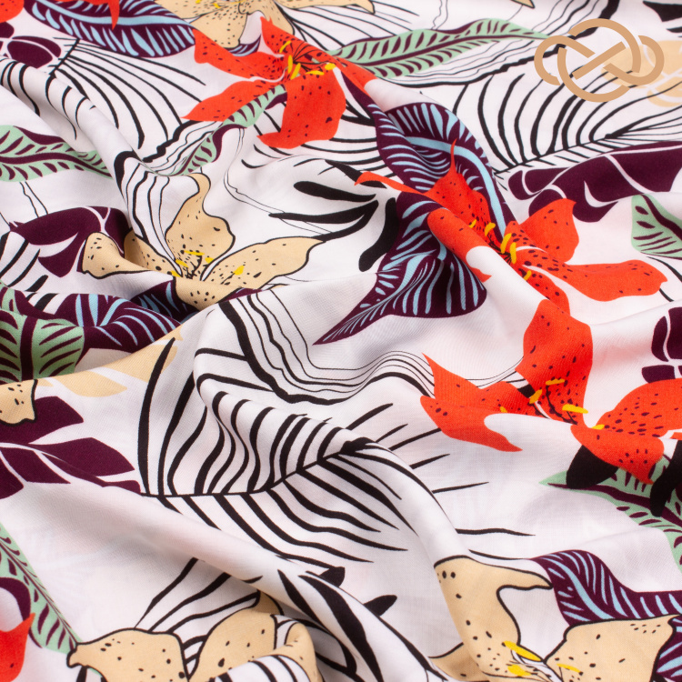 4190. Штапель. Вискоза. Принт - фото 2