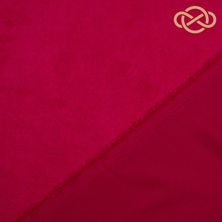 4191. Замша на трикотаже. Барбадосская вишня - фото 2