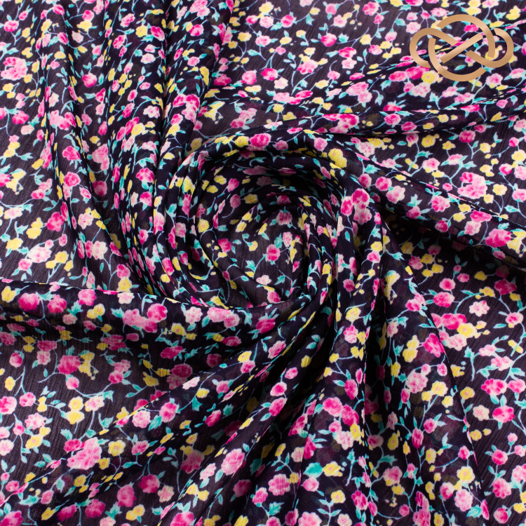 7129.  Шифон. Крэш. Принт. - фото 1