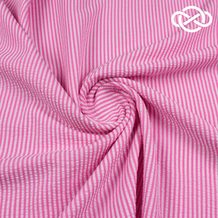 4210. Батист bubble. В полоску