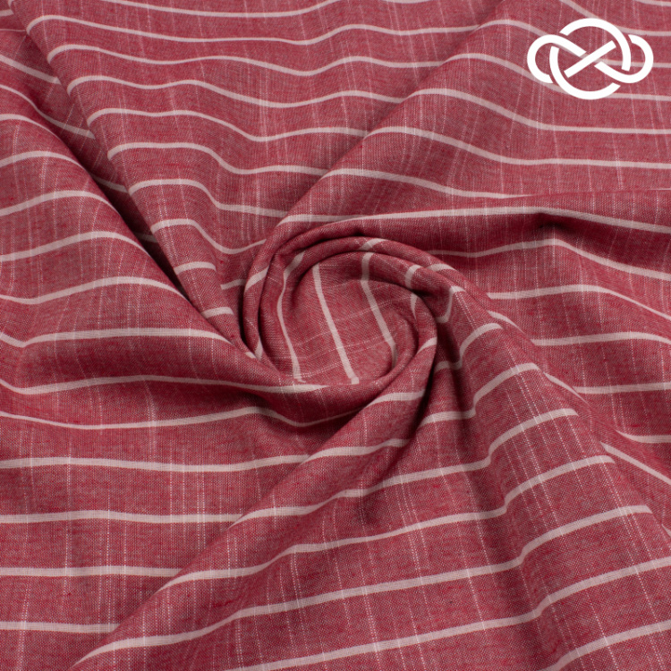 4212. Лён с хлопком. В полоску