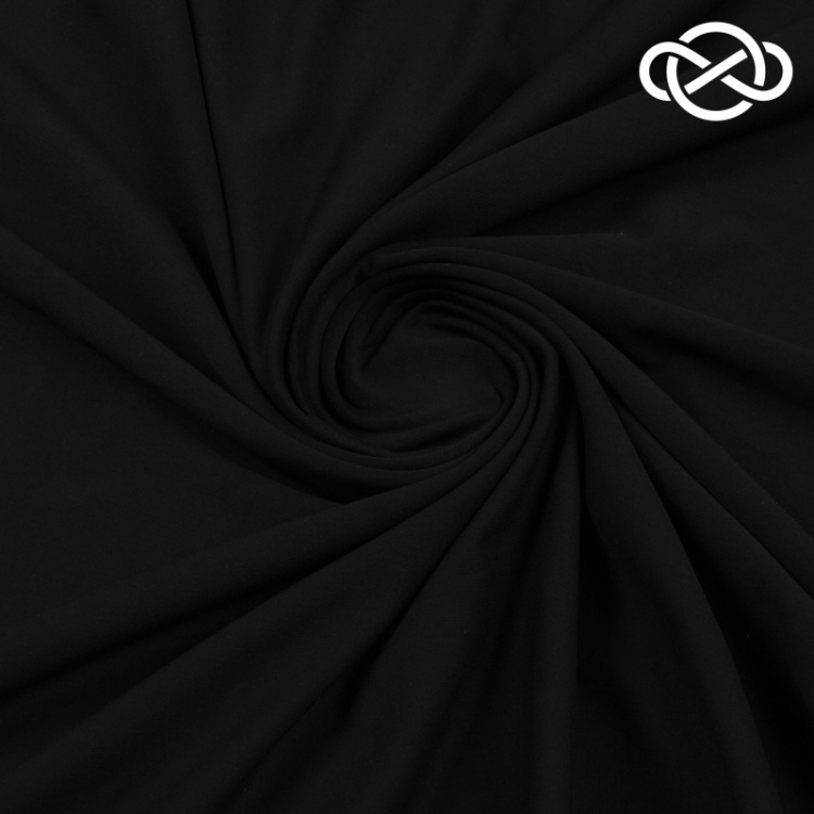 4225. Кулирная гладь. Компакт пенье. Черный