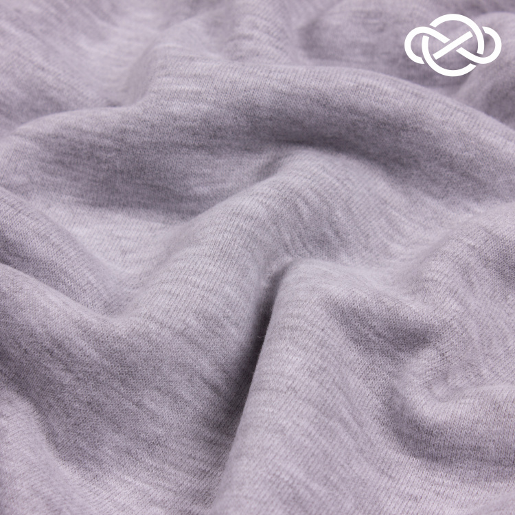 4234. Футер 3х-нитка. Петля. Серый меланж - фото 1