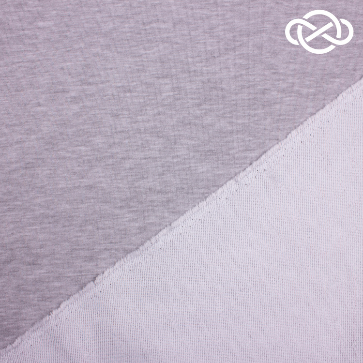 4234. Футер 3х-нитка. Петля. Серый меланж - фото 2