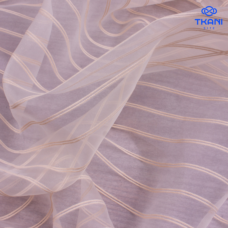 4298. Портьерная органза с утяжелителем - фото 1