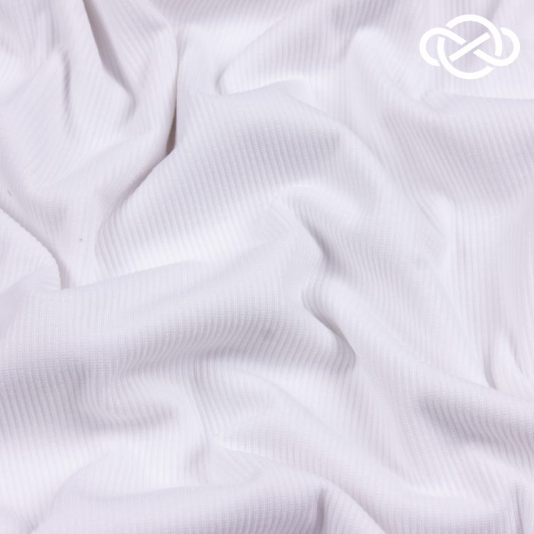 4330. Трикотажное полотно. Лапша. Белый - фото 1