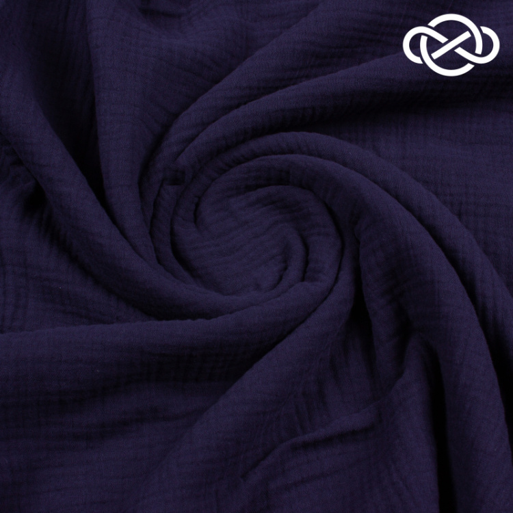 4347. Муслин. Двухслойный. Темно-синий