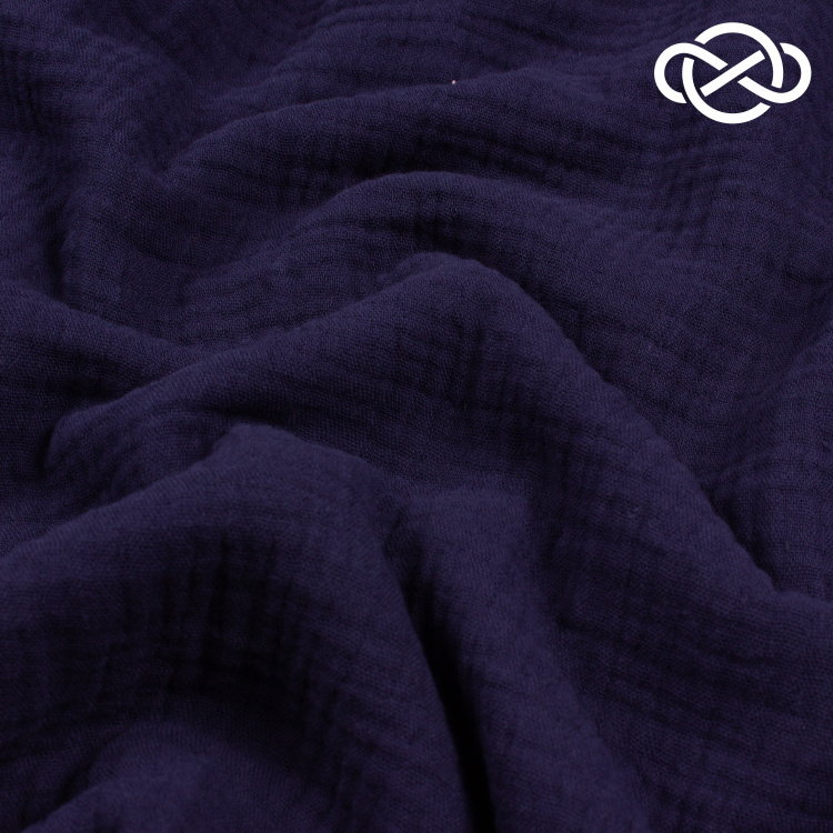 4347. Муслин. Двухслойный. Темно-синий - фото 1