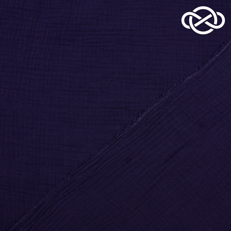 4347. Муслин. Двухслойный. Темно-синий - фото 2