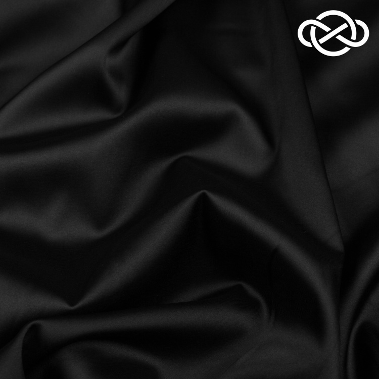 7205. Искусственный шелк. Армани. Черный. Уценка!!! - фото 1