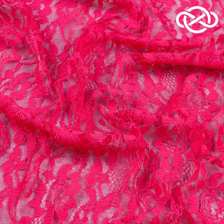 7228. Кордовый гипюр. Коралловый. - фото 2