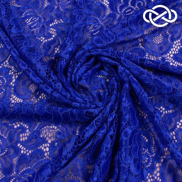 7263. Гипюр с фестончатыми краями. Василек. - фото 1