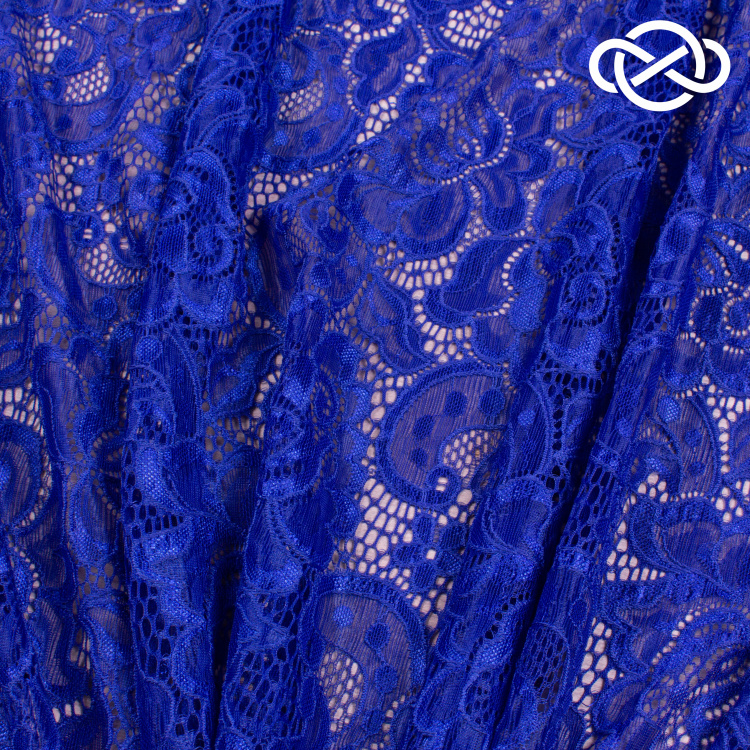 7263. Гипюр с фестончатыми краями. Василек. - фото 2