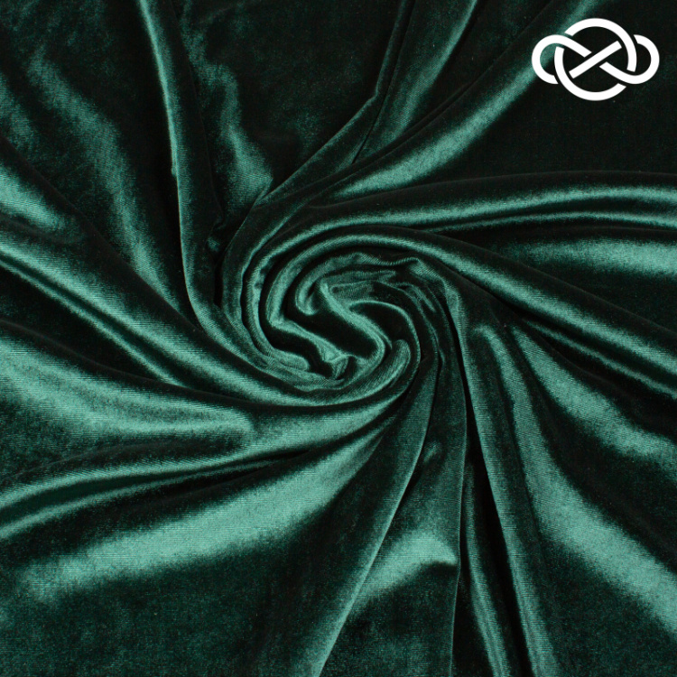 7287. Трикотажное полотно. Бархат. Малахит.