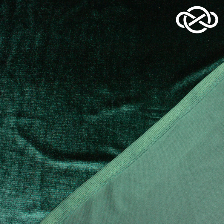 7287. Трикотажное полотно. Бархат. Малахит. - фото 2