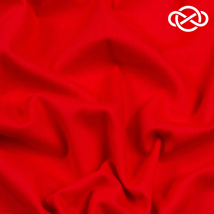 7303. Хлопок. Вуаль. Красный. - фото 1