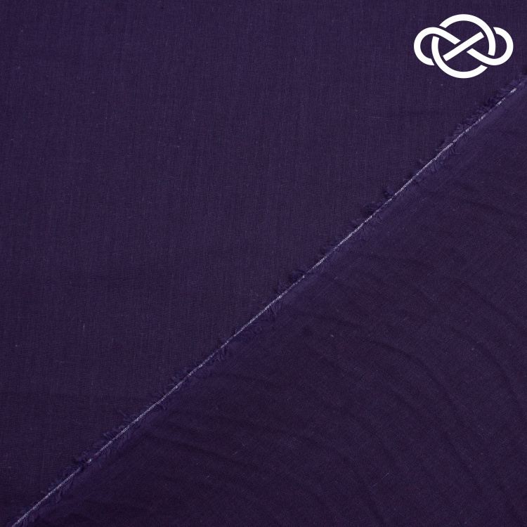 7300. Хлопок. Вуаль. Темно-синий. - фото 2