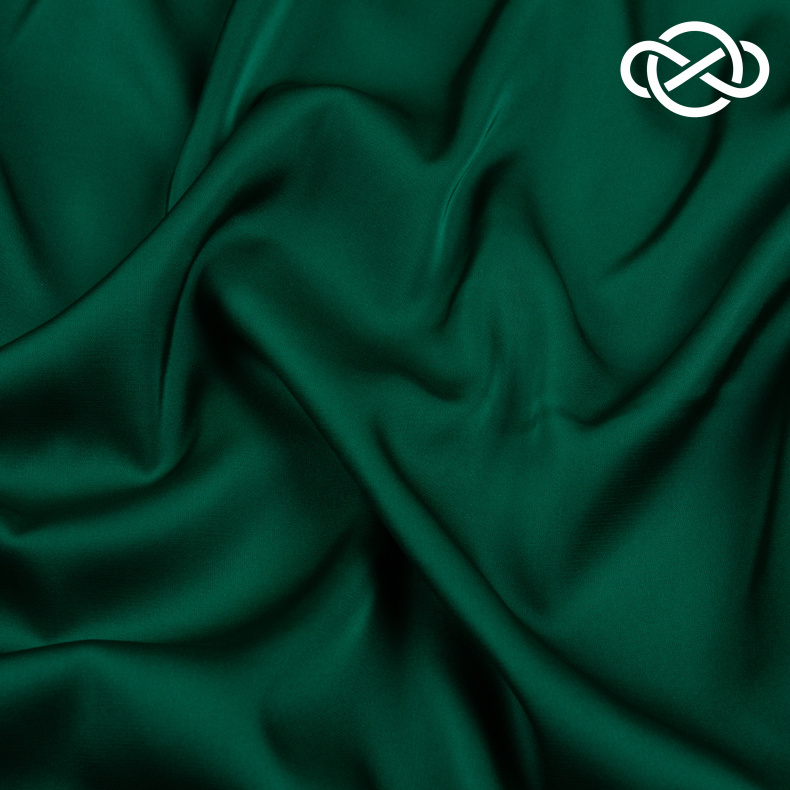 7307. Искусственный шелк. Армани. Темно-зеленый. от Tkani.site