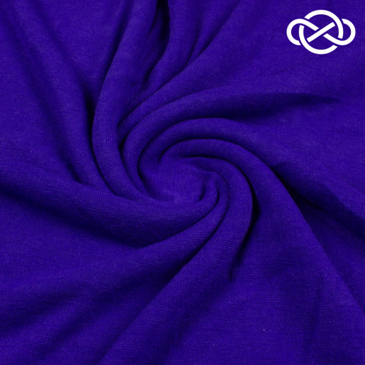 7337. Трикотажное полотно. Имитация ручной вязки. Василек.