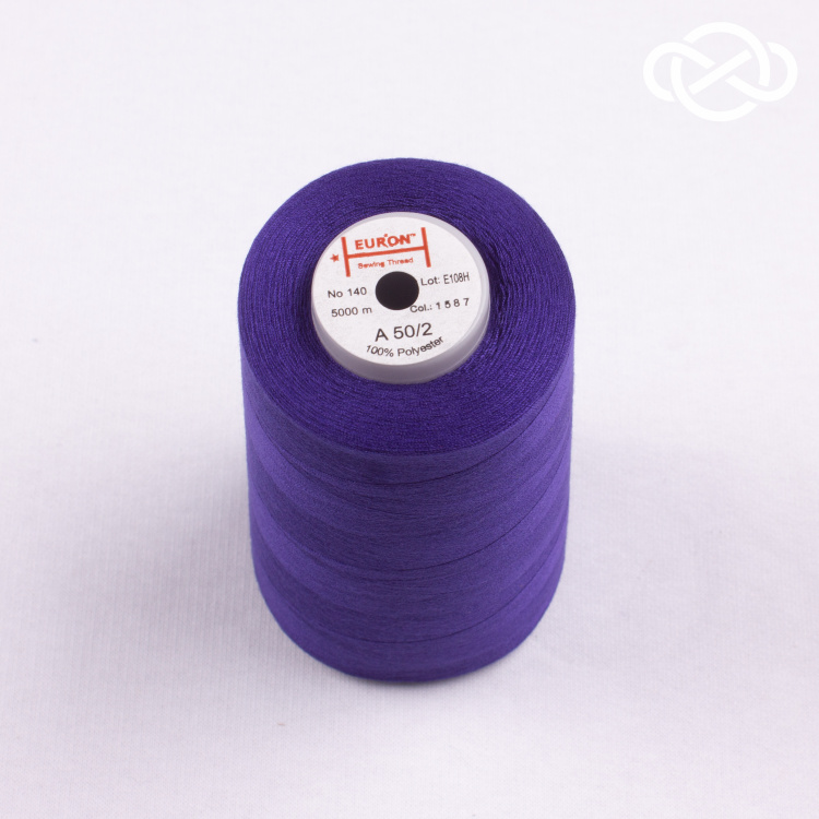 4472. Нитки швейные универсальные Euron.  A 50/2 №140 5000м/ Color 1587. Цена за 1шт - фото 1