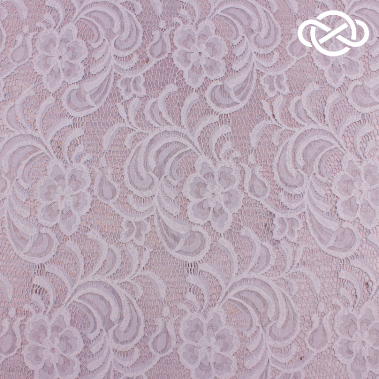 7351. Гипюр с фестончатыми краями. Облачно-серый. 