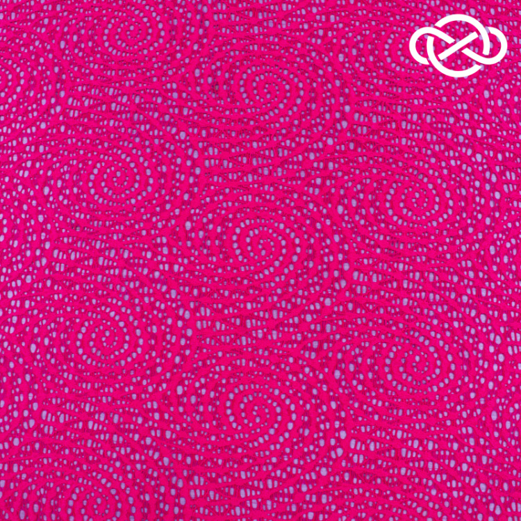 7353. Гипюр. Маджента. 