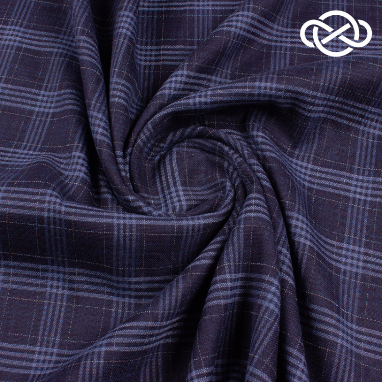 7360. Костюмная поливискоза. В клетку.