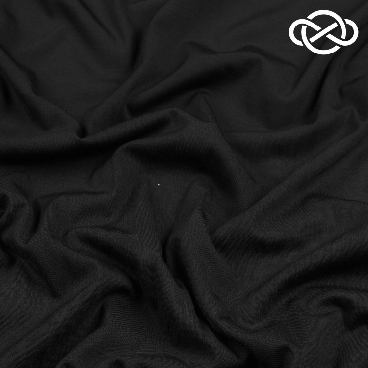 7361. Джерси 48 класс. Нейлон Roma. Черный. Уценка!!! - фото 1