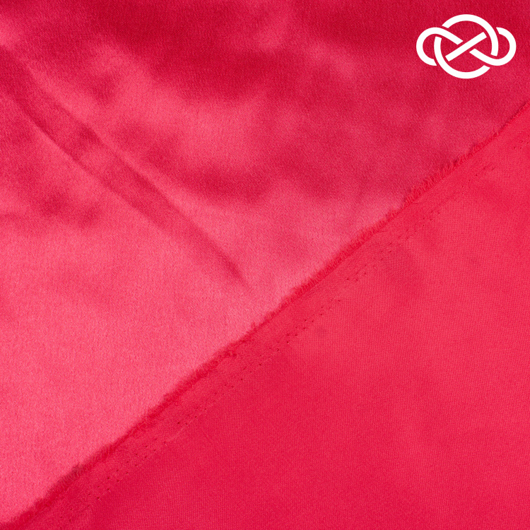 7376. Креп атлас. Коралловый. - фото 2