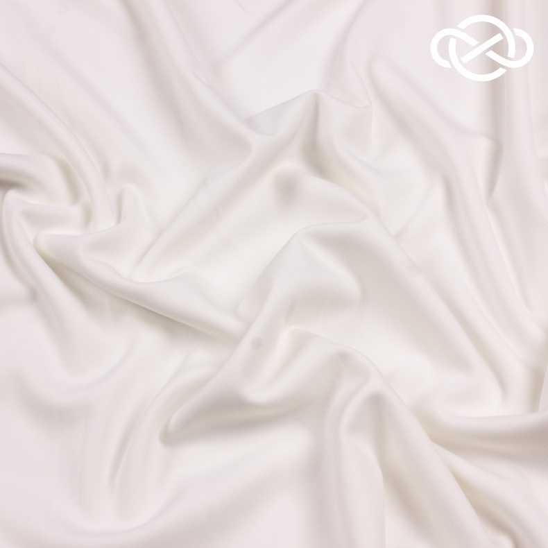 7413. Трикотажное полотно. Водолаз. Молочный. от Tkani.site