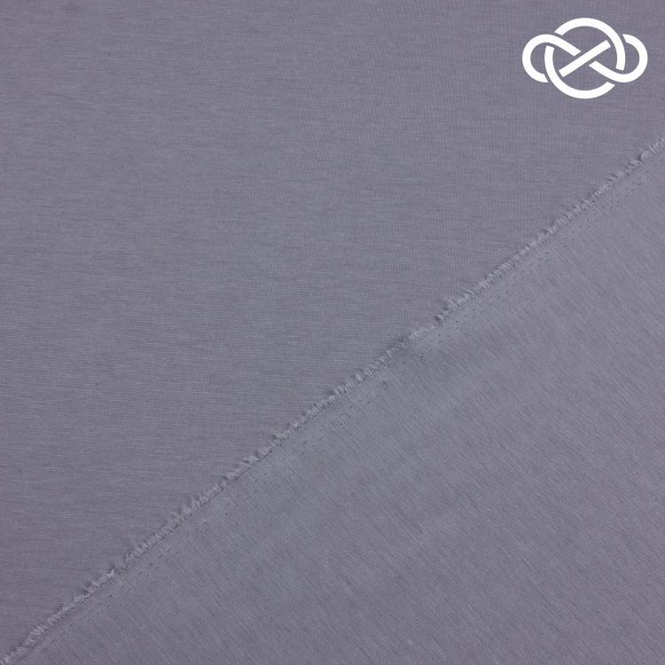 7416. Трикотажное полотно. Джерси. Серый. - фото 2