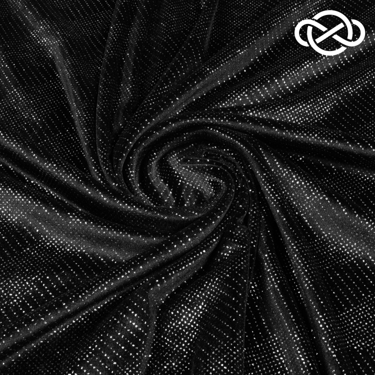 4542. Трикотажное полотно. Бархат с глиттером - фото 1