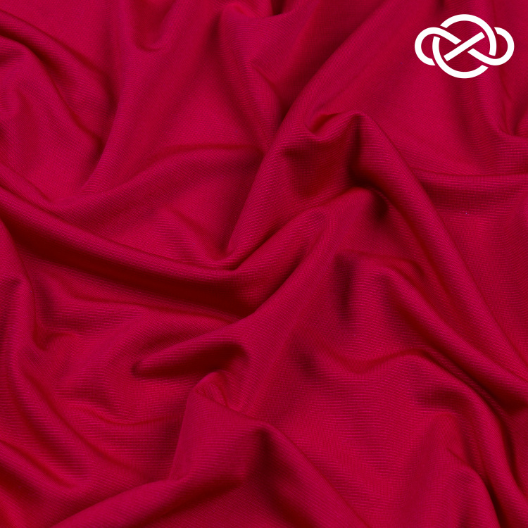 4545. Трикотажное полотно. Масло. Красный - фото 1