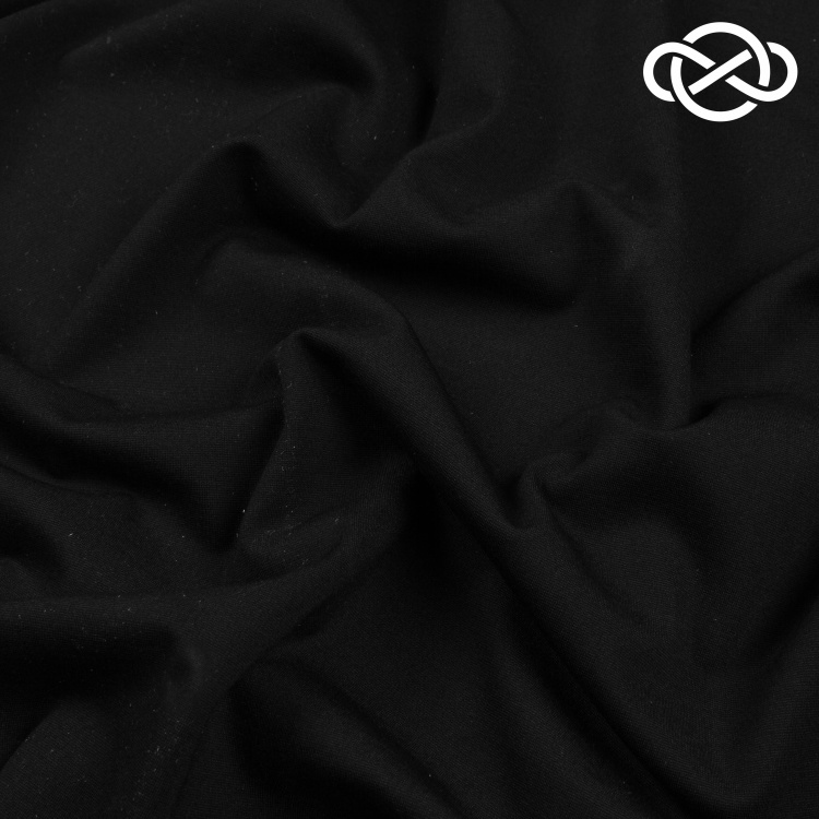 4550. Трикотажное полотно. Аллези. Черный - фото 1
