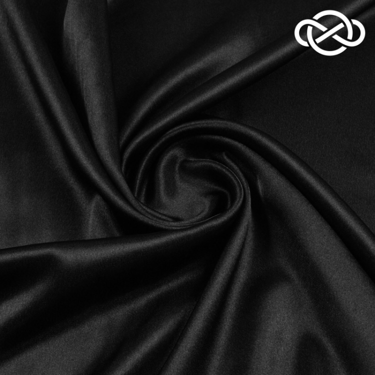 4552. Креп атлас. Черный