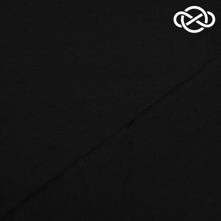 4614. Кулирная гладь. Черный - фото 2