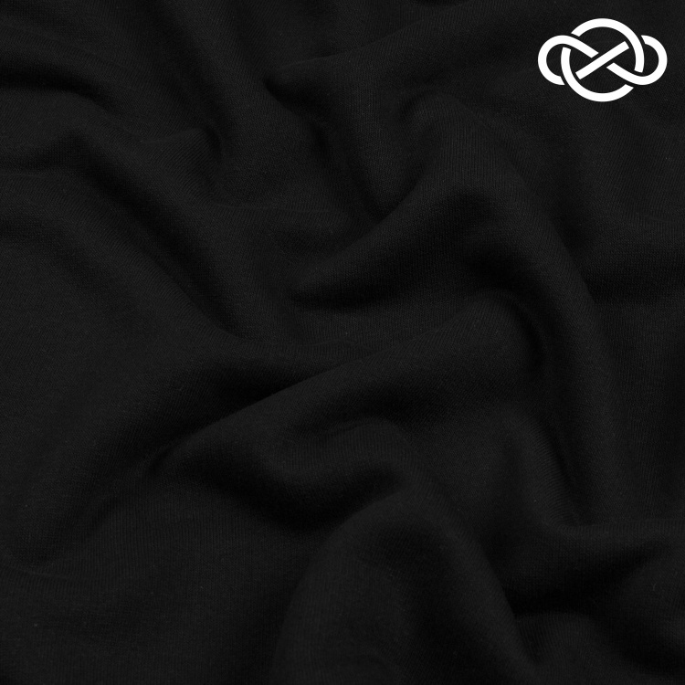 4616. Футер 3х нитка. Петля. Черный - фото 1