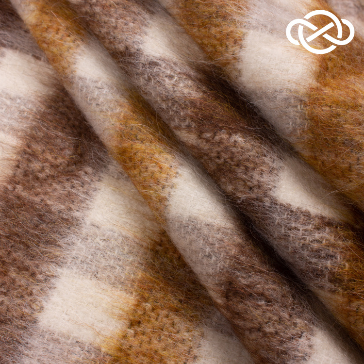 4618. Костюмная  шерсть. Ворс. В клетку - фото 2