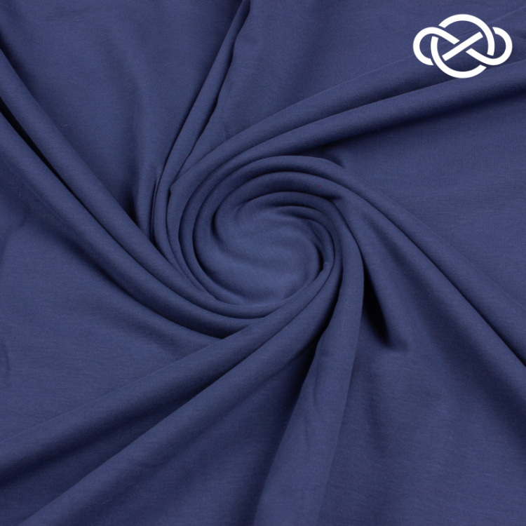 4623. Кулирная гладь. Компакт пенье. Индиго. Peach effect