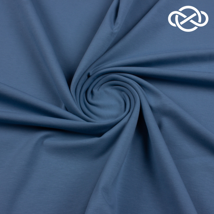 4628. Кулирная гладь. Компакт пенье. Адриатический синий